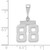 14kw Small Polished Number 88 Charm WSP88