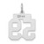 14kw Small Satin Number 59 Charm WSS59