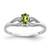 14k White Gold 5x3mm Oval Peridot VS Diamond ring Y2080PE/VS