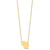 14KY Wisconsin State Necklace XNA706Y-WI