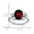 14k White Gold 10x8mm Oval Garnet VS Diamond ring Y2240GA/VS