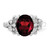 14k White Gold 10x8mm Oval Garnet VS Diamond ring Y2240GA/VS