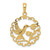 10k Hummingbird in Round Frame Pendant 10C3478