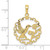 10k Hummingbird in Round Frame Pendant 10C3478