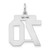 14kw Medium Satin Number 70 Charm WSM70