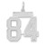 14kw Medium Satin Number 84 Charm WSM84