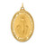 14k Solid Polished/Satin Extra Large Oval Miraculous Medal XR1756