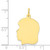 10K Plain Medium .013 Gauge Facing Left Engravable Girl Head Charm 10XM115/13