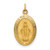 14k Solid Polished/Satin Small Oval Miraculous Medal XR1757