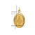 14k Solid Polished/Satin Small Oval Miraculous Medal XR1757