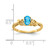14k 6x4mm Oval Blue Topaz AA Diamond ring Y4690BT/AA