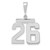 14kw Medium Polished Number 26 Charm WMP26