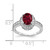 14k White Gold 8x6mm Oval Created Ruby AA Diamond ring Y4420CR/AA