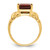 14k 11x9mm Emerald Cut Garnet ring Y4533GA