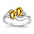 14k White Gold 6x4mm Oval Citrine Checker AAA Diamond ring Y4618CC/AAA