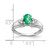 14k White Gold 7x5mm Oval Emerald AAA Diamond ring Y4450E/AAA