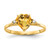 14k 7mm Heart Citrine VS Diamond ring X9682CI/VS