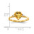 14k 7mm Heart Citrine VS Diamond ring X9682CI/VS