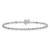14k White Gold 2mm Round Diamond Bracelet X10016WVS