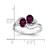 14k White Gold 6x4mm Oval Rhodolite Garnet VS Diamond ring Y4618RG/VS