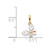 14k Yellow and Rose Gold CZ Children's Butterfly Pendant YC1158
