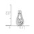 14k White Gold 4.7mm AA Diamond Teardrop Shape Slide Pendant XP1548AA