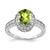 14k White Gold 8x6mm Oval Peridot A Diamond ring Y4420PE/A