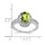 14k White Gold 8x6mm Oval Peridot A Diamond ring Y4420PE/A