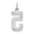14kw Medium Polished Number 5 Charm WMP05