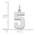 14kw Medium Polished Number 5 Charm WMP05
