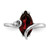 14k White Gold 12x6mm Marquise Garnet AA Diamond ring Y4530GA/AA