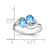 14k White Gold 6x4mm Oval Blue Topaz AA Diamond ring Y4618BT/AA
