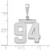 14kw Medium Polished Number 94 Charm WMP94