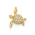 14k Childrens CZ Sea Turtle Chain Slide YC1298