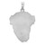 14k White Gold Hollow Polished/Satin Medium Jesus Medal XR1741