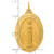 14k Solid Polished/Satin Large Oval Miraculous Medal XR1747