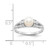 14k White Gold 6mm FW Cultured Pearl AAA Diamond ring Y4389PL/AAA