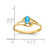 14k 5x3mm Oval Blue Topaz AA Diamond ring X9712BT/AA