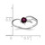 14k White Gold 4mm Rhodolite Garnet VS Diamond ring X9705RG/VS