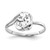 14k White Gold 7x5mm Oval Cubic Zirconia ring X9683CZ