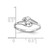 14k White Gold 5x3mm Oval Cubic Zirconia AA Diamond ring X9713CZ/AA