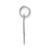 14K White Gold Medium Fancy Script Letter W Initial Charm YC653W