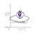 14k White Gold 5x3mm Pear Amethyst AA Diamond ring X9715AM/AA