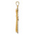 14k Hollow Polished w/Rhodium Beaded Edge Cross XR1828