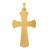 14k Hollow Polished w/Rhodium Beaded Edge Cross XR1828