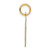 14K Medium Fancy Script Letter O Initial Charm YC652O