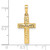 14k Polished Diamond-cut Reversible Puffed Cross Pendant XR1876