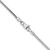 14K White Gold 18 inch 1.6mm Round Snake Lobster Clasp Chain WSNA160-18