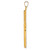 14k Hollow Polished Stripe Design Latin Cross XR1822