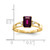 14k 7x5mm Emerald Cut Rhodolite Garnet A Diamond ring Y4757RG/A